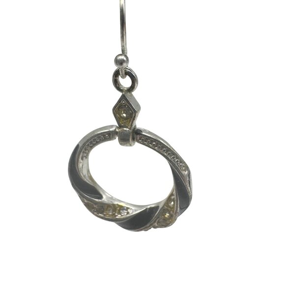 Avon Twisted Circle Pendant Necklace Earrings Set Classic Timeless Set - Picture 6 of 8